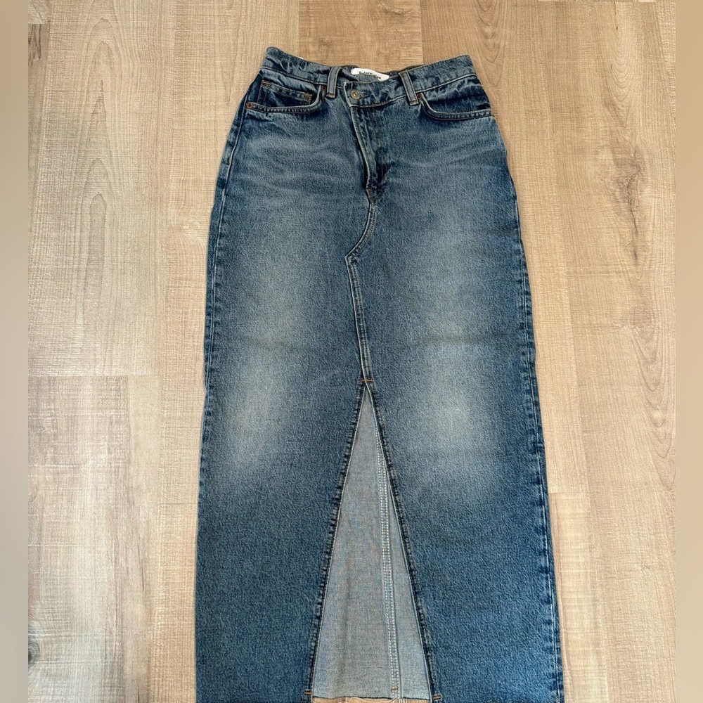 Reformation Denim Long Skirt